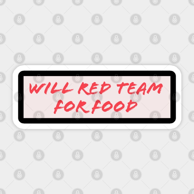 Will Red Team For Food Sticker by BlackGirlsHack